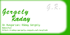 gergely raday business card